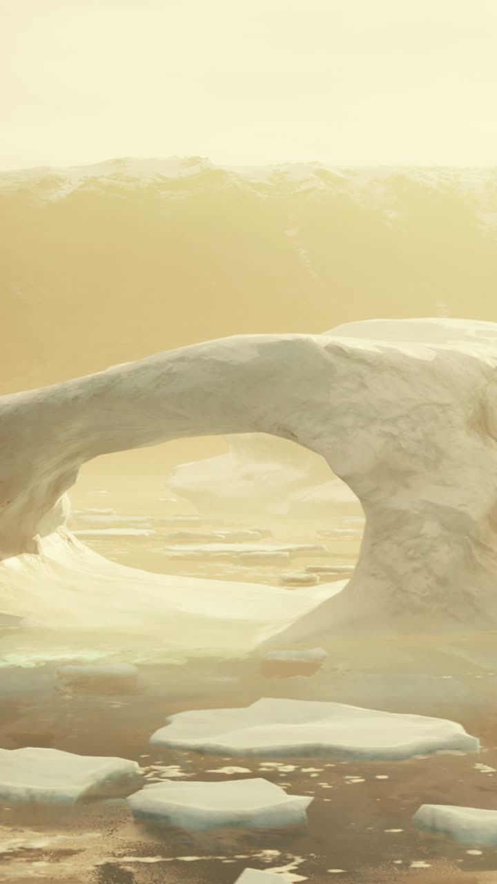impresionante arco de iceberg en un paisaje congelado