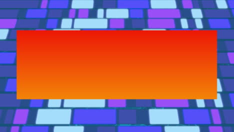 animación de un banner naranja con espacio de copia sobre un fondo de forma abstracta