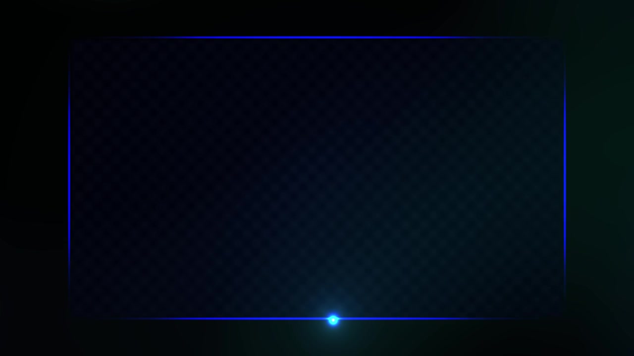 Blue Glowing Light Moving Around a Digital Rectangular Frame