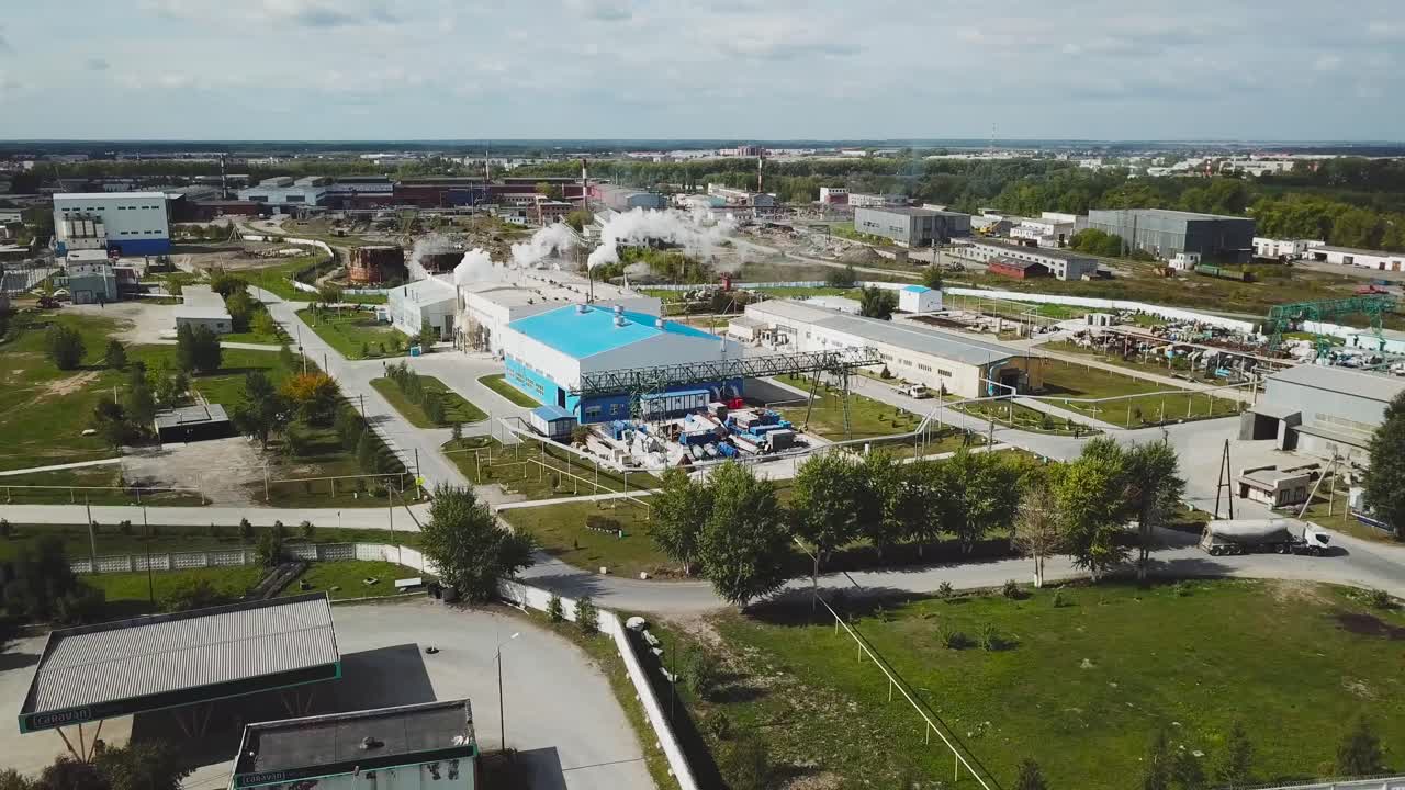 산업 단지 공중 사진