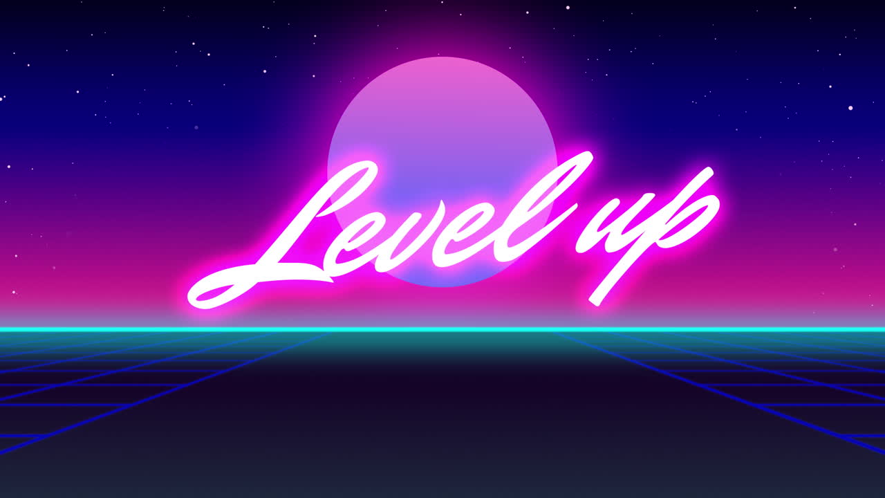 애니메이션 빈티지 비디오 게임 화면에 글이 표시되어 있습니다.