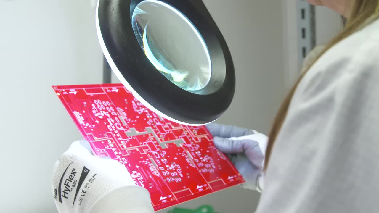 manipulación de un circuito impreso