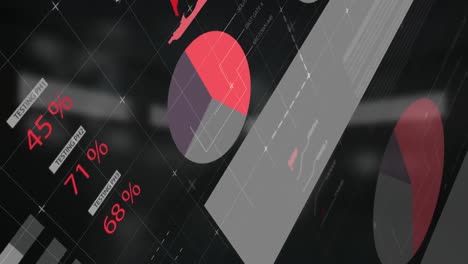 animation of data processing in black background