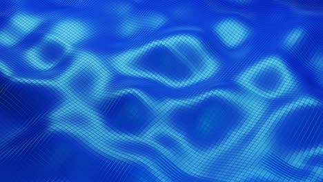 estilo creativo abstracto bajo fondo poli en 4k. ondas abstractas se mueven en superficie brillante en bucle. animación suave y sin costuras. simple geometría minimalista bg. color azul