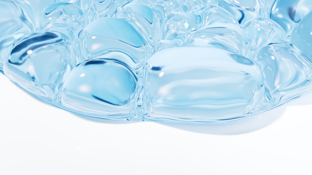 膨らむ柔らかい泡の背景、3Dレンダリング