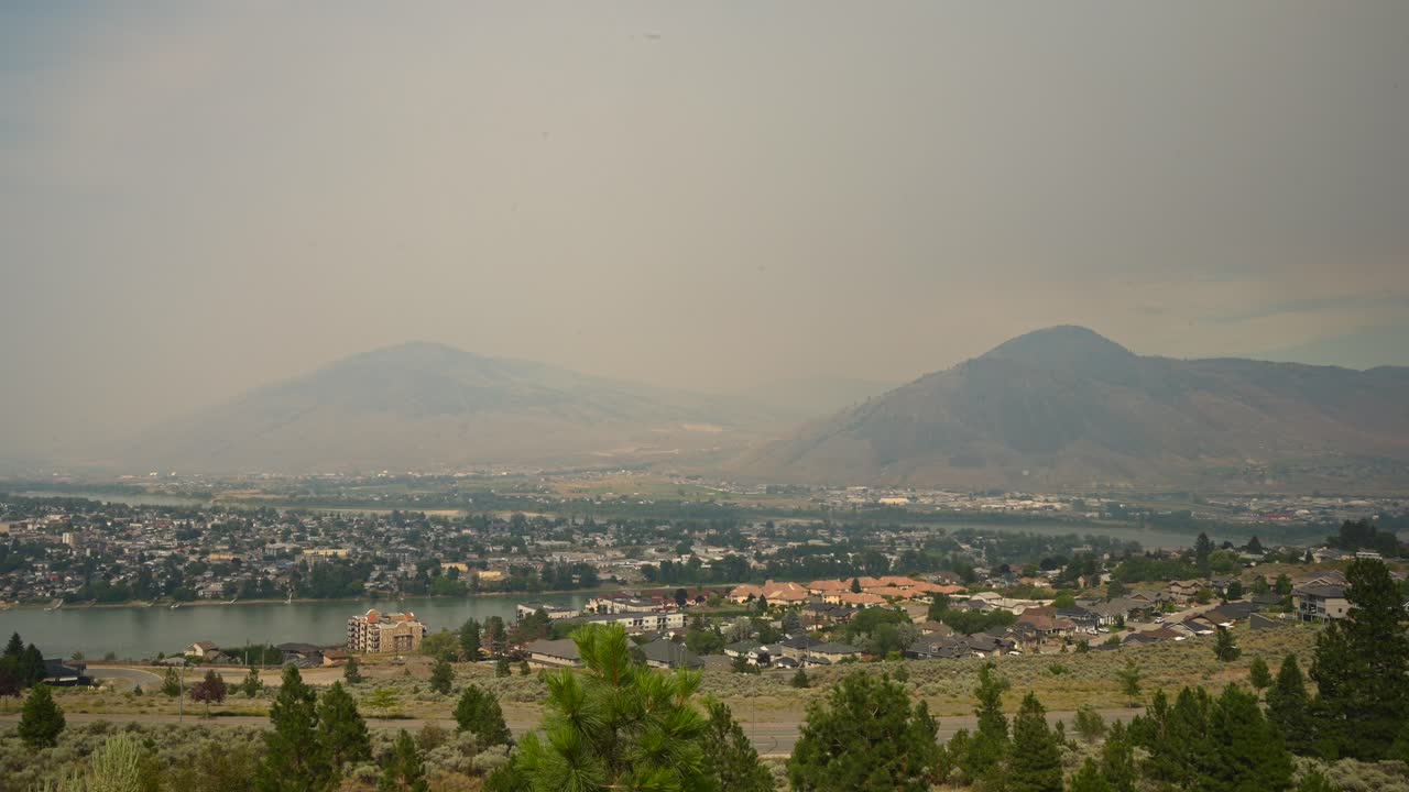 Wildfire's Wake: Dense Smoke Envelops Kamloops Following the Ross Moore Lake Fire
