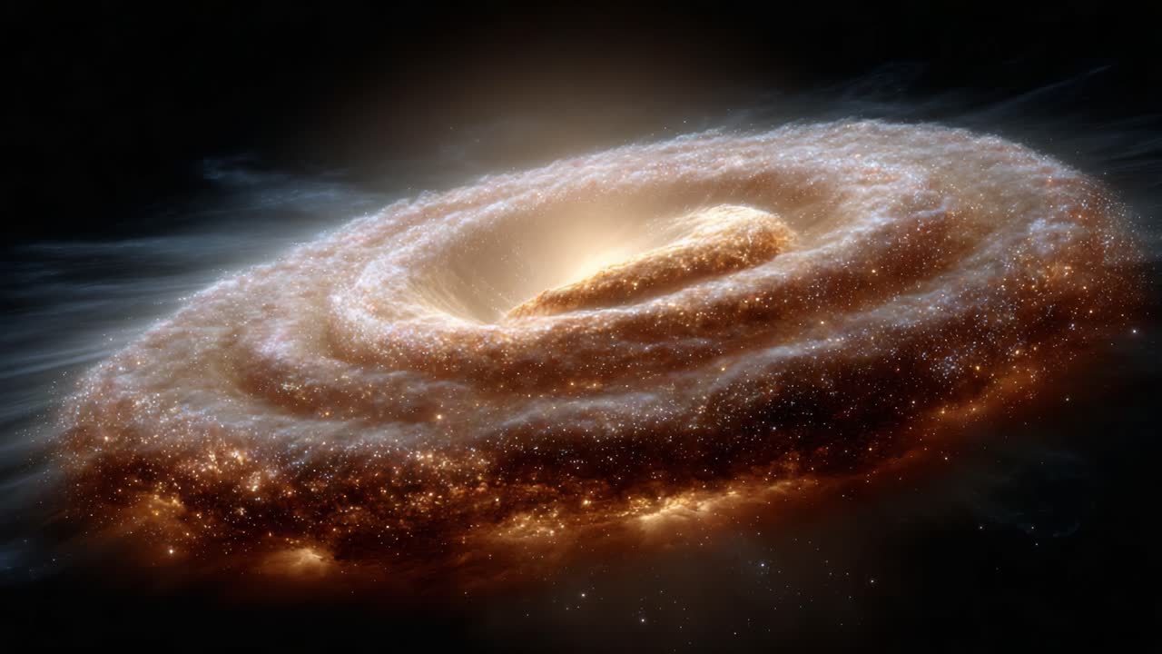 Captivating Spiral Galaxy: A Stunning Representation of Cosmic Beauty and Celestial Wonders Revealed in Majestic Luminous Swirls and Starry Formation