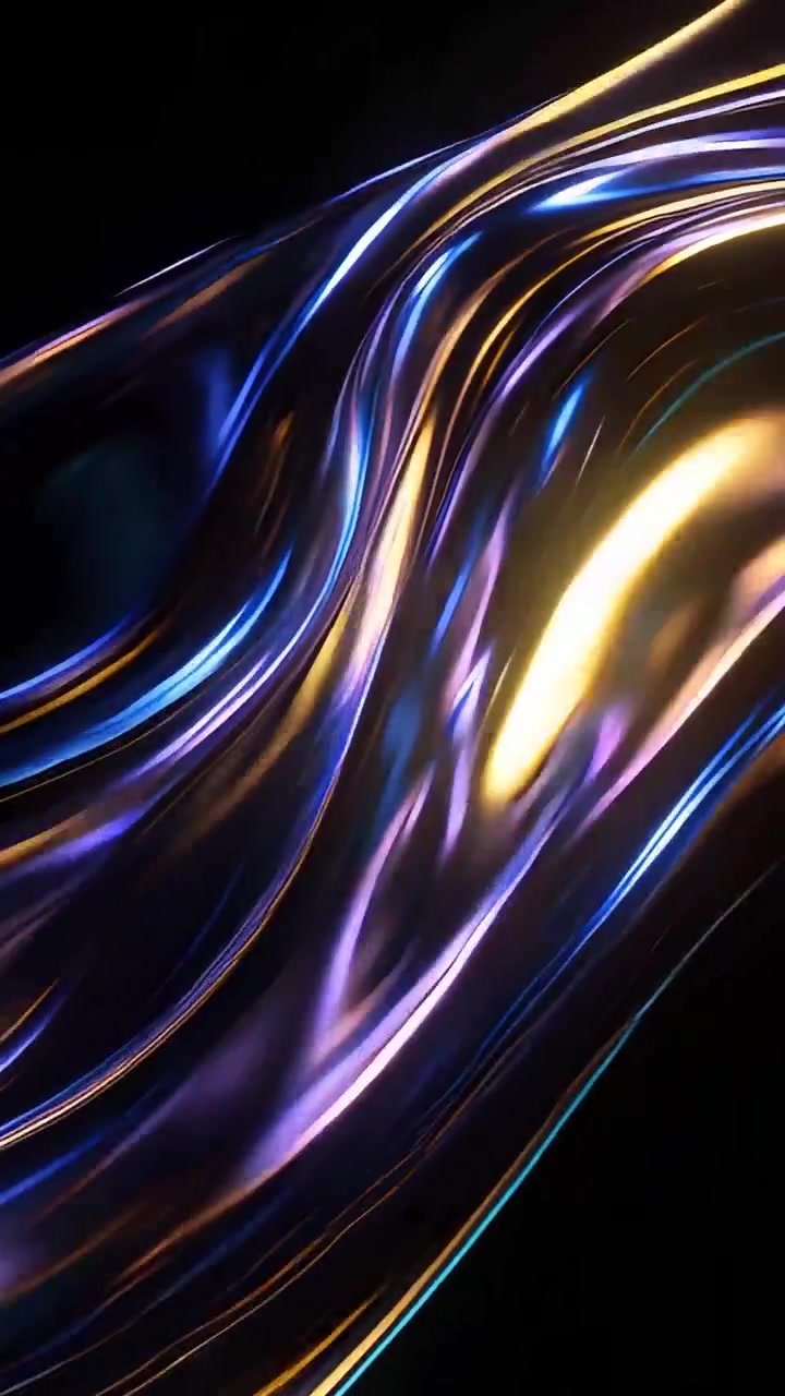 Abstrakt Metalliske Bølger Baggrund 4K