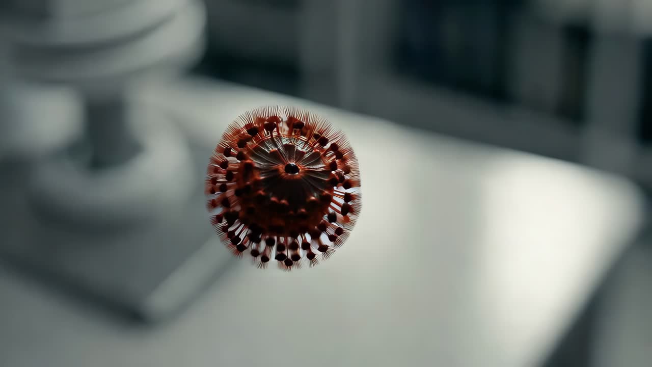 imagen del virus en un entorno de laboratorio
