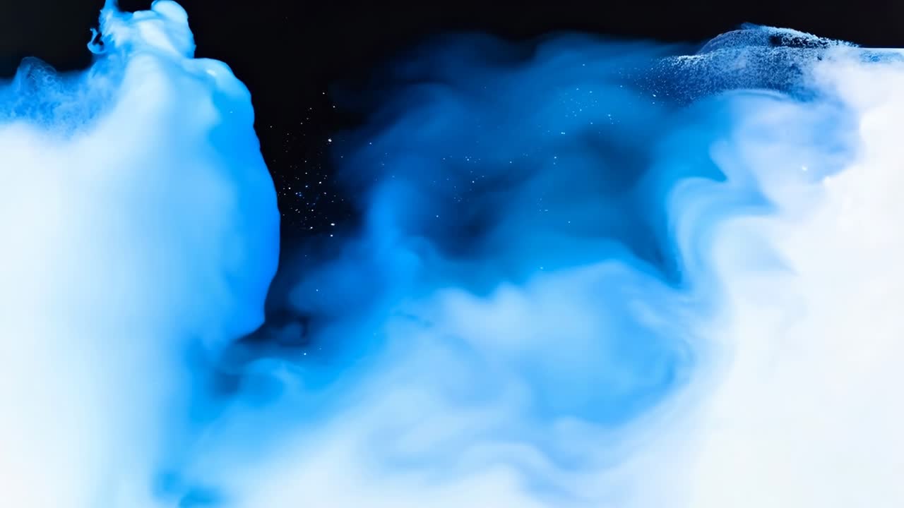 Video astratto con un gradiente sfocato di blu scuri e bianchi