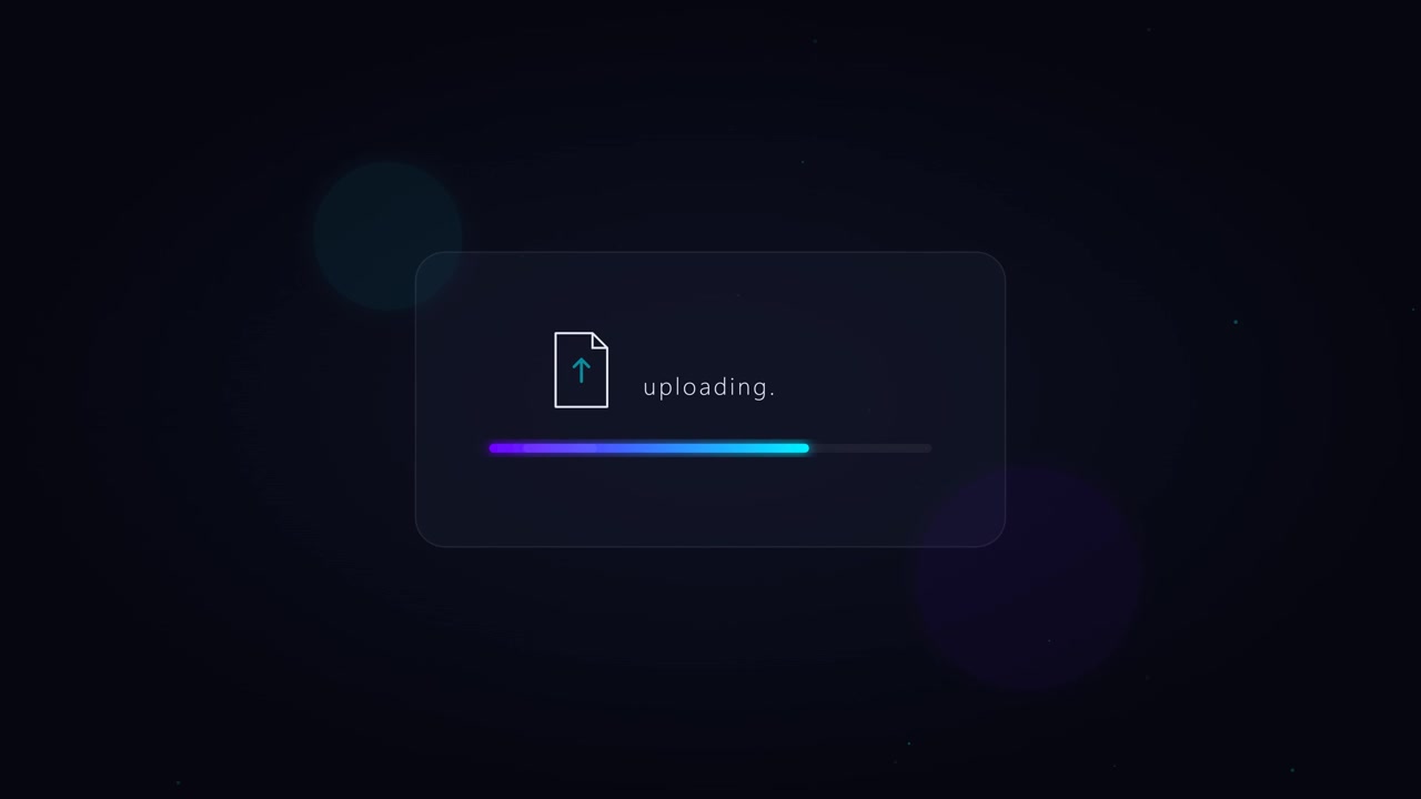 Digital File Uploading Progress Bar Animation