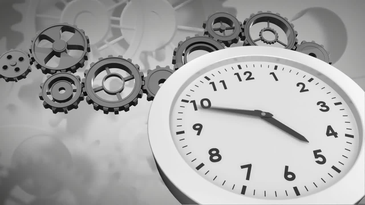 Gears and clock