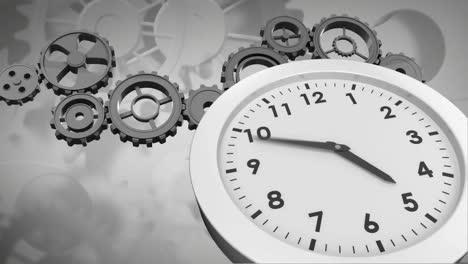 engranajes y reloj