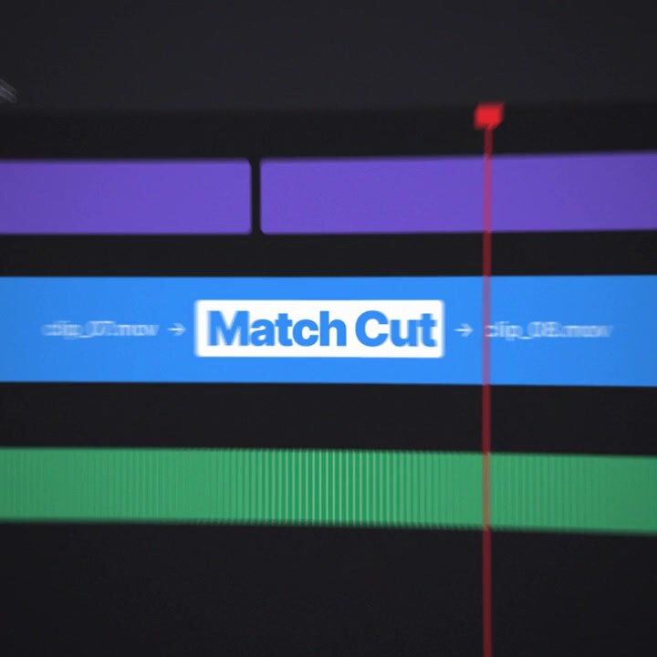 Montaggio di interfacce digitali con il termine Match Cut
