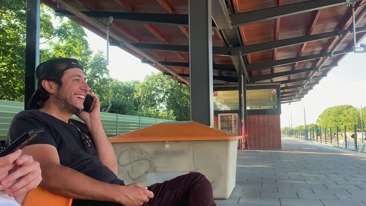 A man using phone, a man making call on the phone