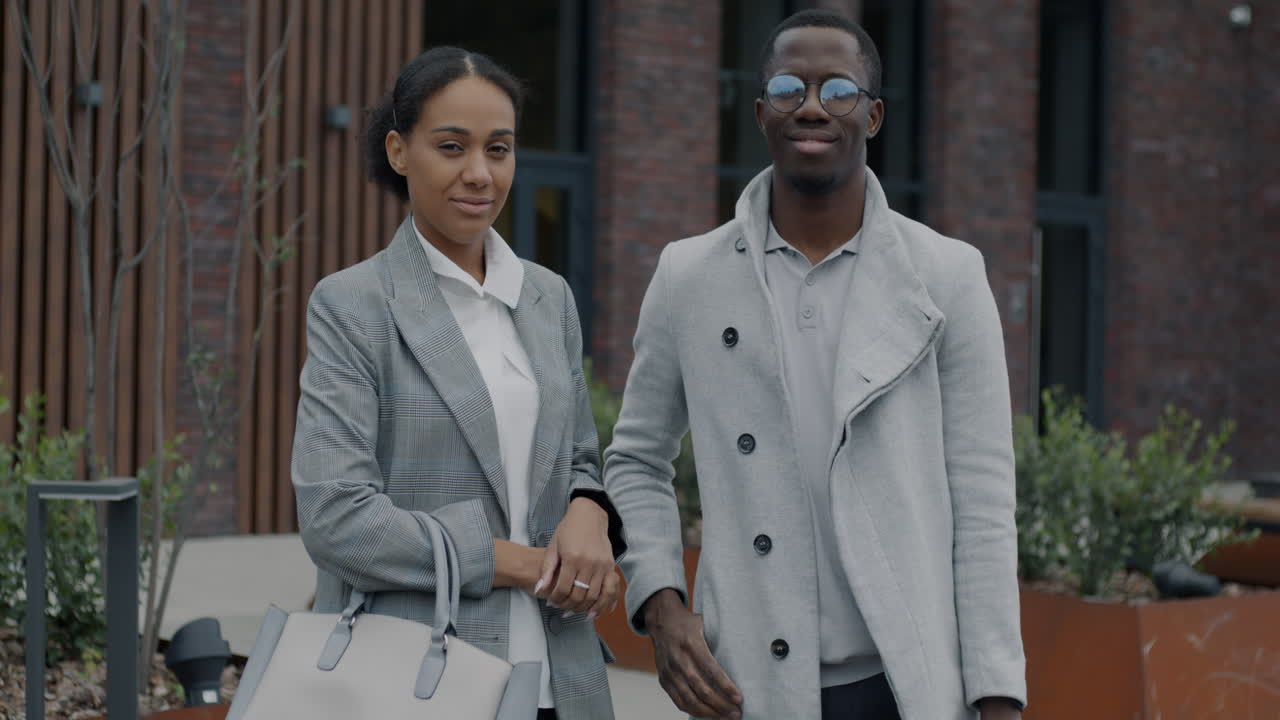 Business Couple Walking