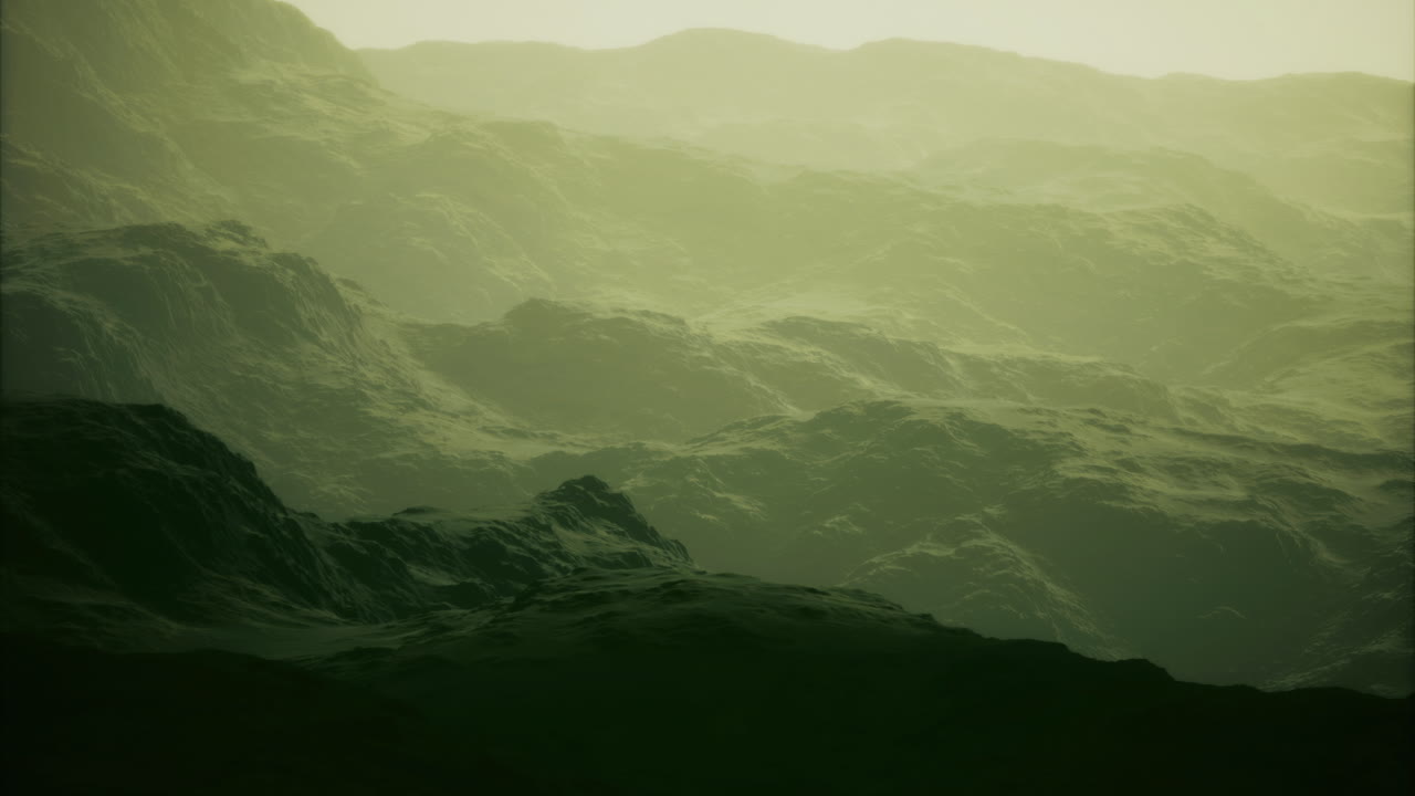 Serene green hills in soft light beneath an overcast sky