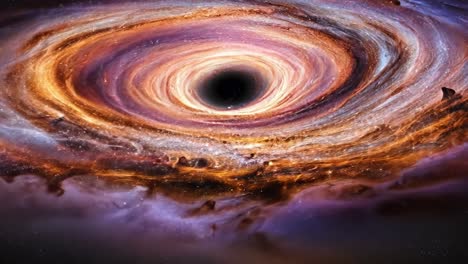 schwarzes loch in einer spiralgalaxie