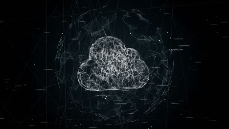cloud computing, tech animation of cloud symbol