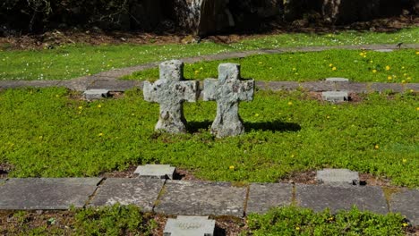 german war dead markers in german cemetery in glencree wicklow ireland soldiers at peace