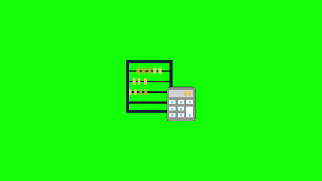 abacus-counter-and-calculator-icon-concept-animation-video,-transparent-background.