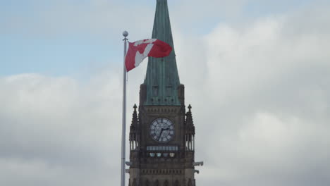 Peace-tower-Parliament-Hill-Ottawa-Canada-Slow-Motion-Flag