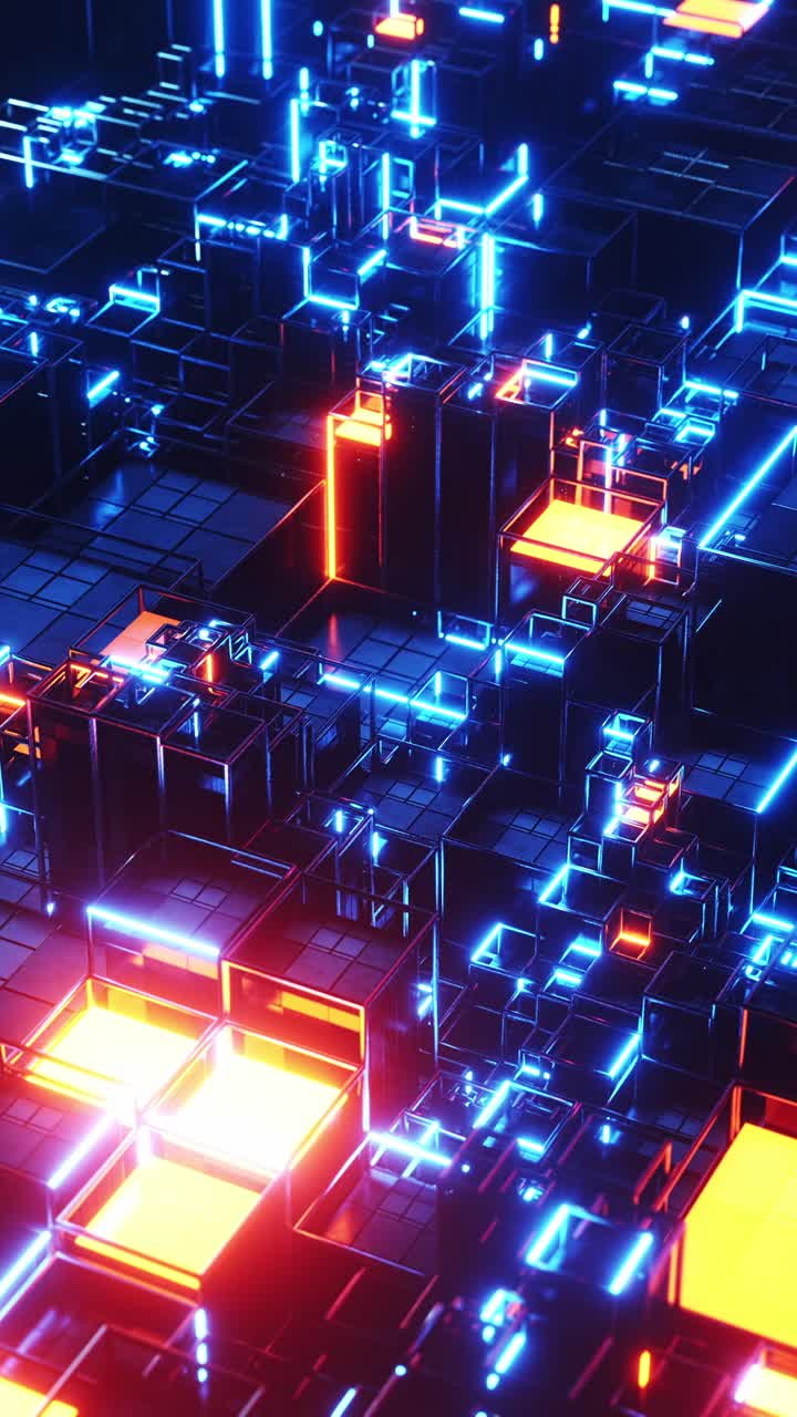 la ciudad de ciencia ficción tiene neones brillantes y una ventana brillante.