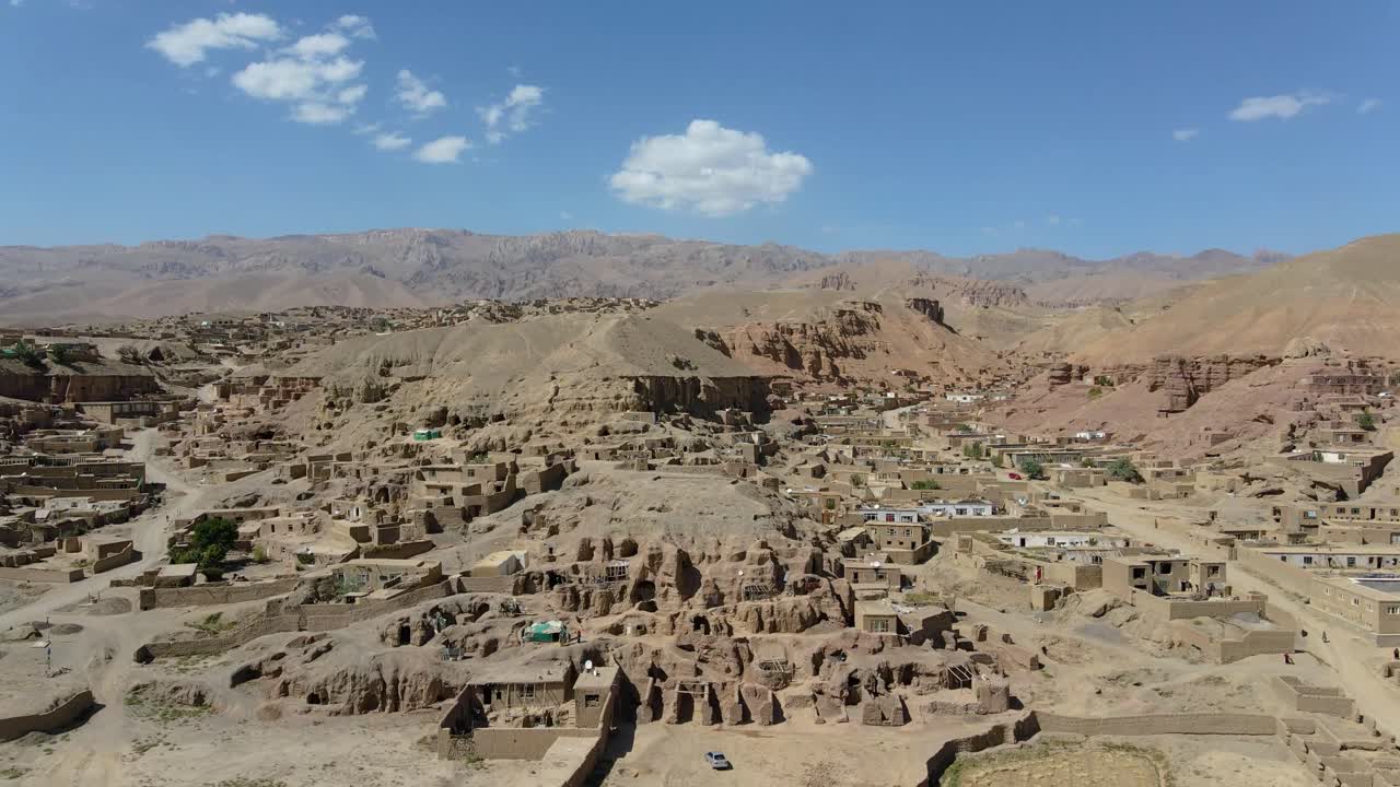 Drone footage from The Bamyan caves are historical and ancient caves located in the Bamyan province of Afghanistan. January 12, ?2022