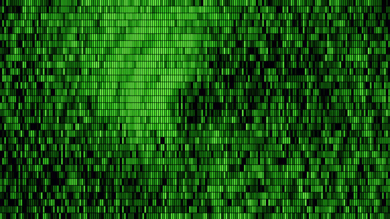 Green Digital Matrix Pattern