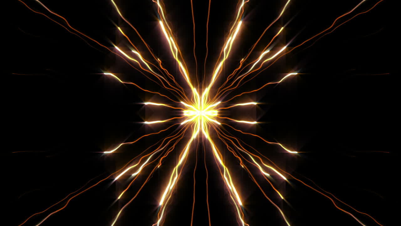 노란색 불빛의 작은 줄무