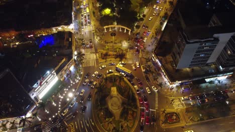 drone aerial 4k video of night time lima peru