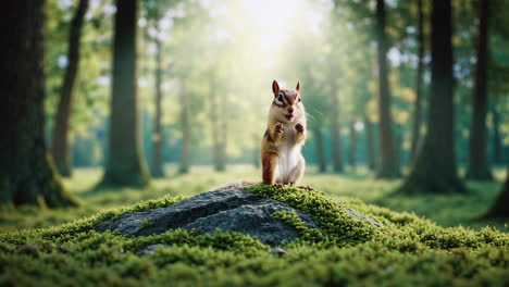 chipmunk in a forest