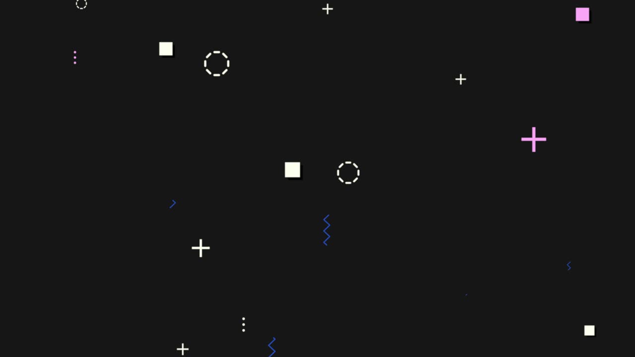 estilo de memphis con pequeñas formas