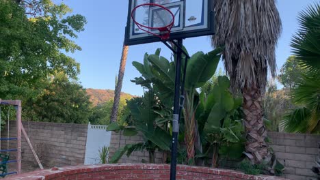 basketball hoop for practice in yard