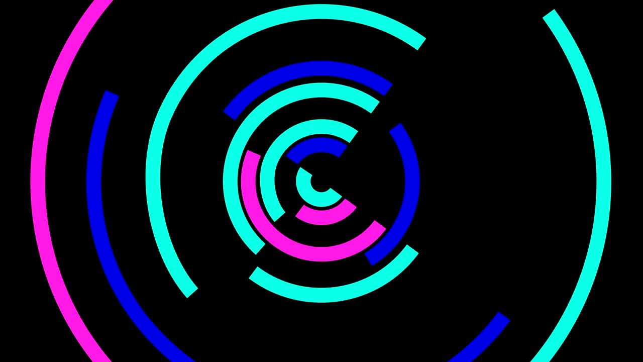 círculos coloridos lineales dinámicos abstractos y simples en movimiento