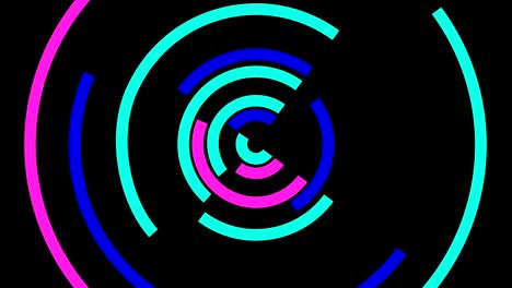 círculos coloridos lineales dinámicos abstractos y simples en movimiento