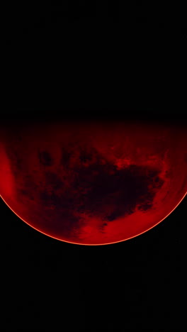 red planet in the dark cosmos