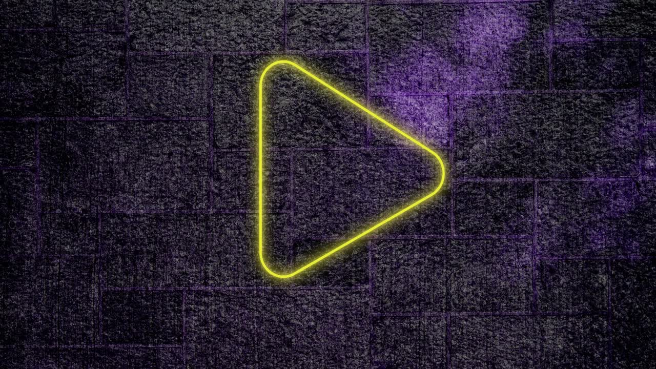 pulgares hacia abajo signo de neón en la pared de ladrillo 4k