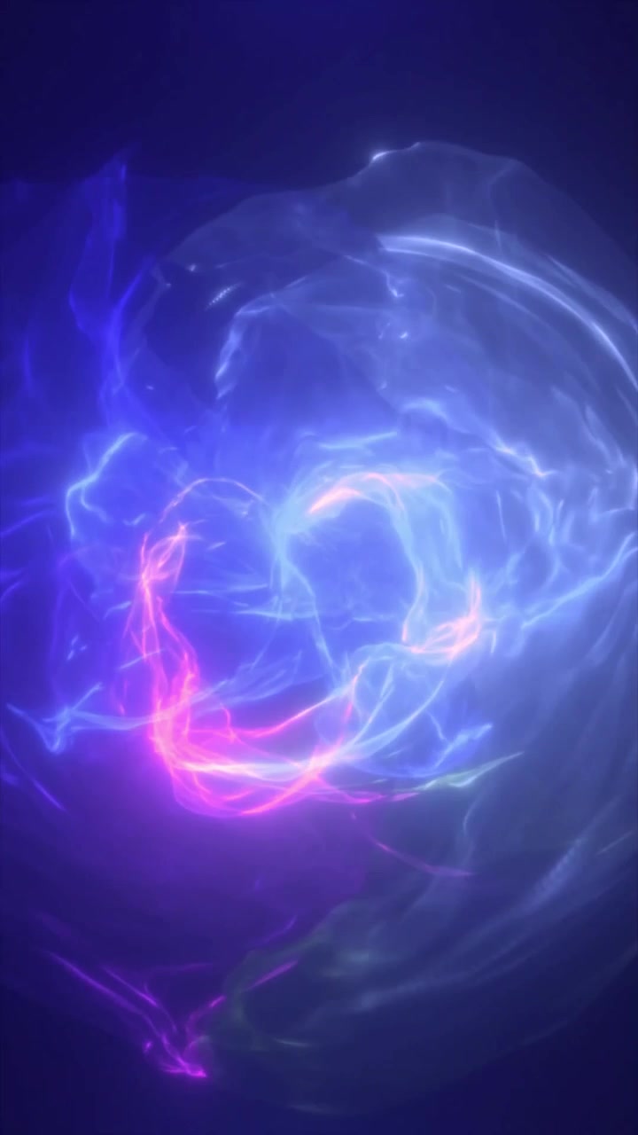 Energia astratta vorticosa luminosa blu e viola