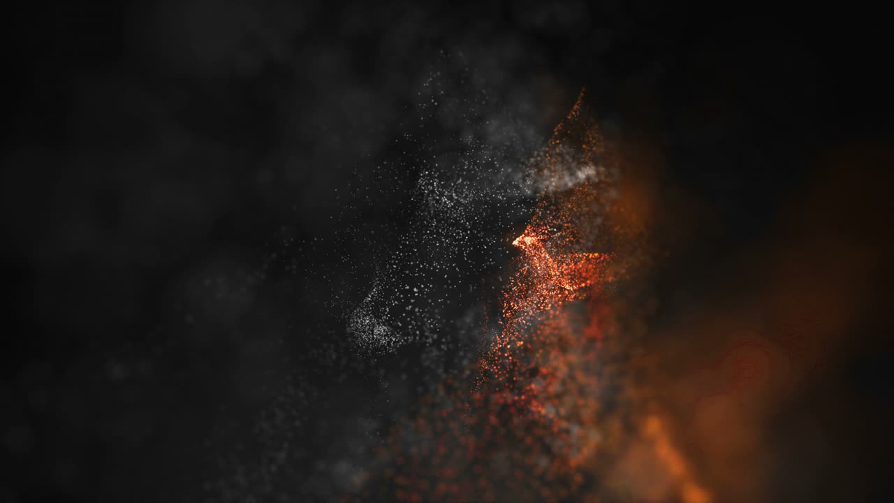 animación abstracta futurista con partículas relucientes en cámara lenta, 4096x2304 bucle 4k