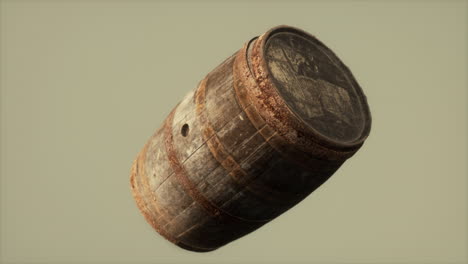 classic old rusted wooden barrel