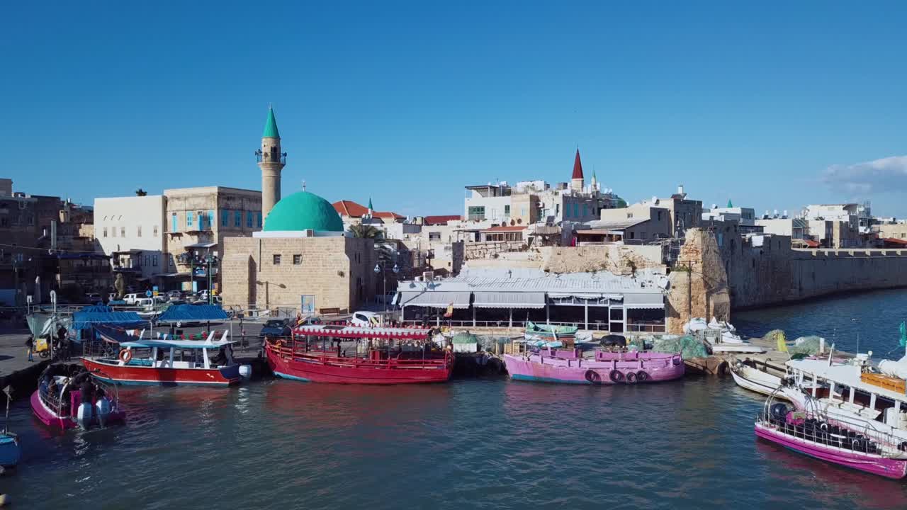 el puerto de akko, vista aérea, israel