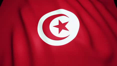 waving realistic tunisia flag background. loop animation