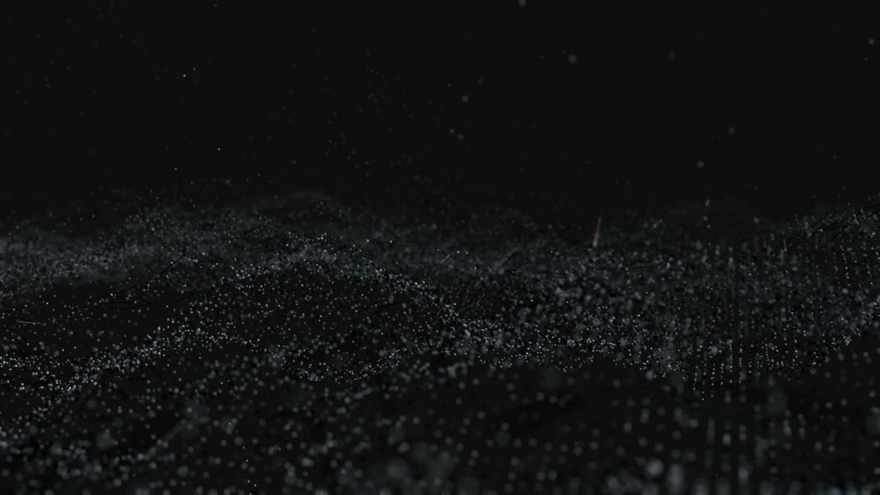 Dots and lines on the dark background