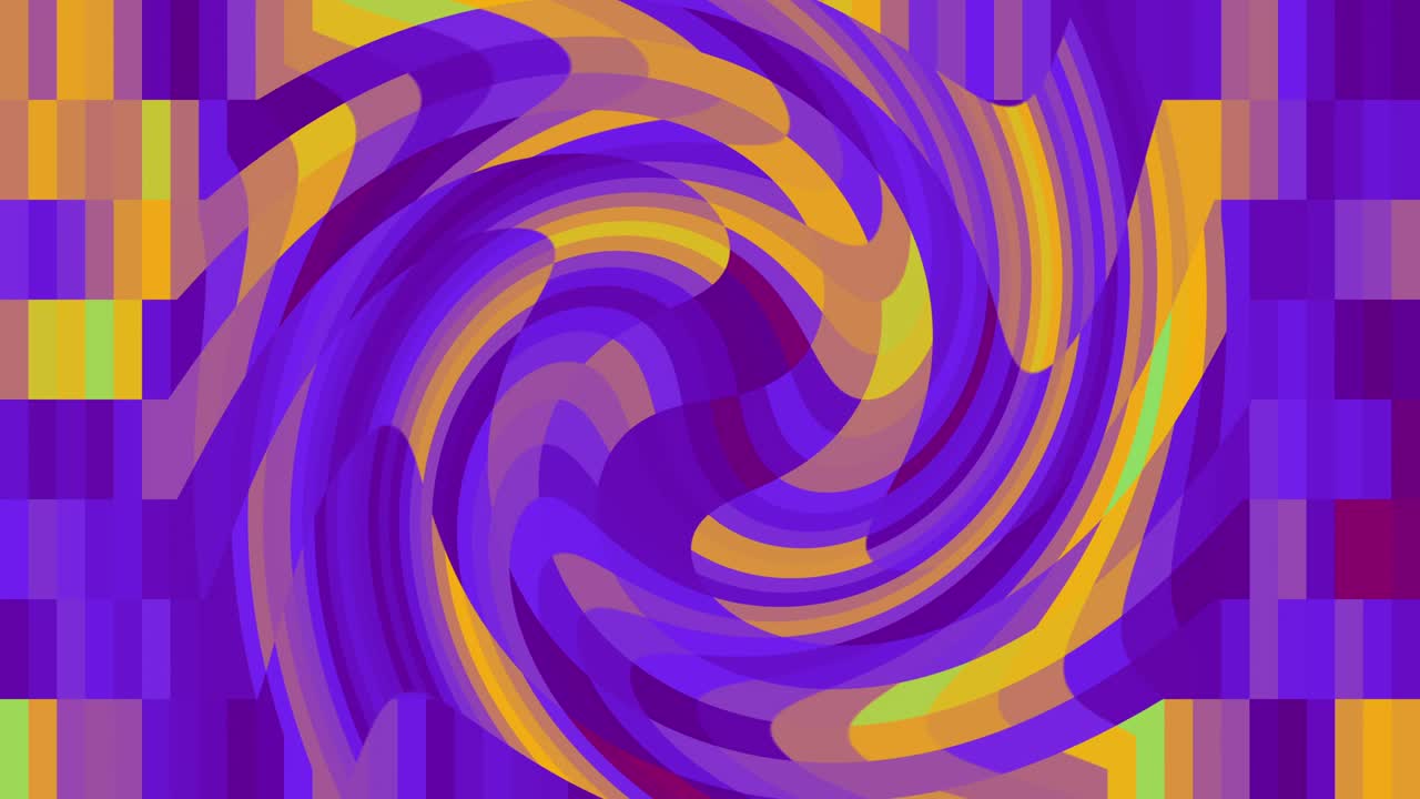 abstracto colorido remolino psicodélico movimiento de bucle sin costuras fondo