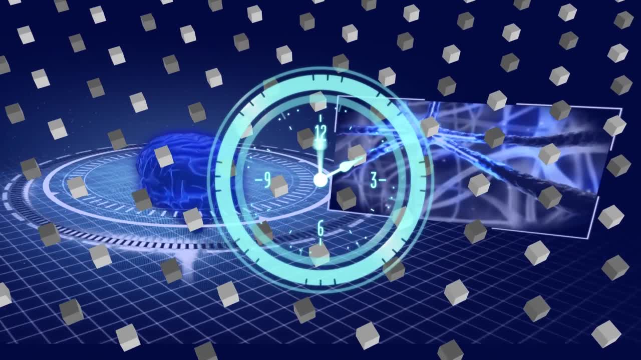 과학 데이터 처리의 클럭 오버 애니메이션