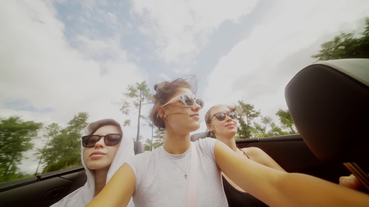 Group of women in car