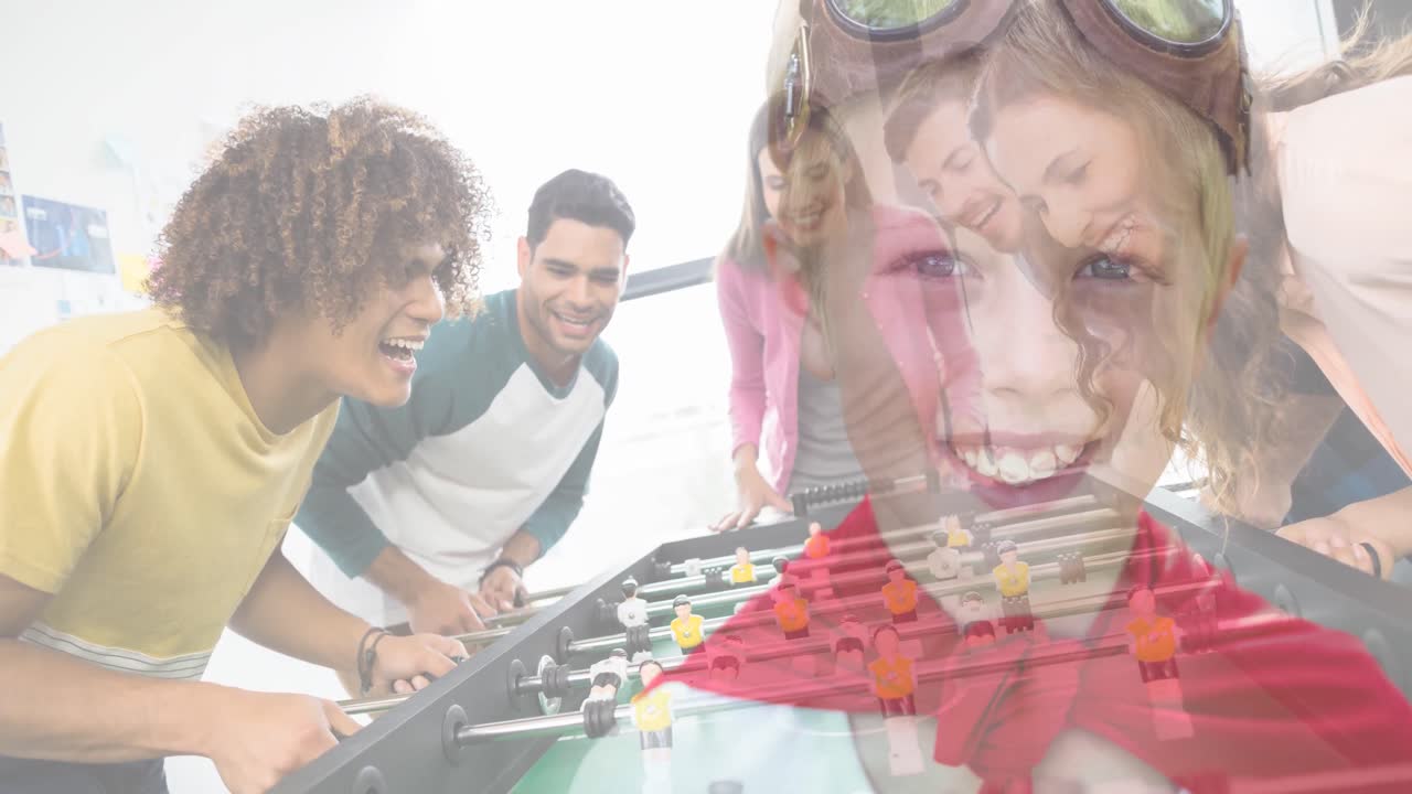 다양한 십대들을 위한 백인 소년의 애니메이션