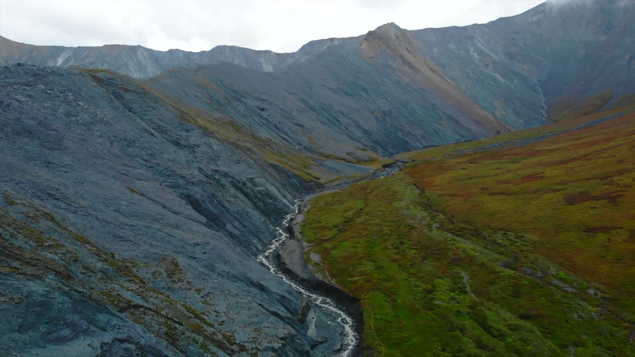Winding River Through a Rugged Mountain Valley