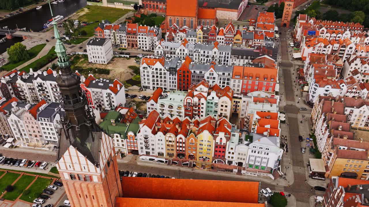 Historic Polish cityscape, old town resilience meets modern global challenges